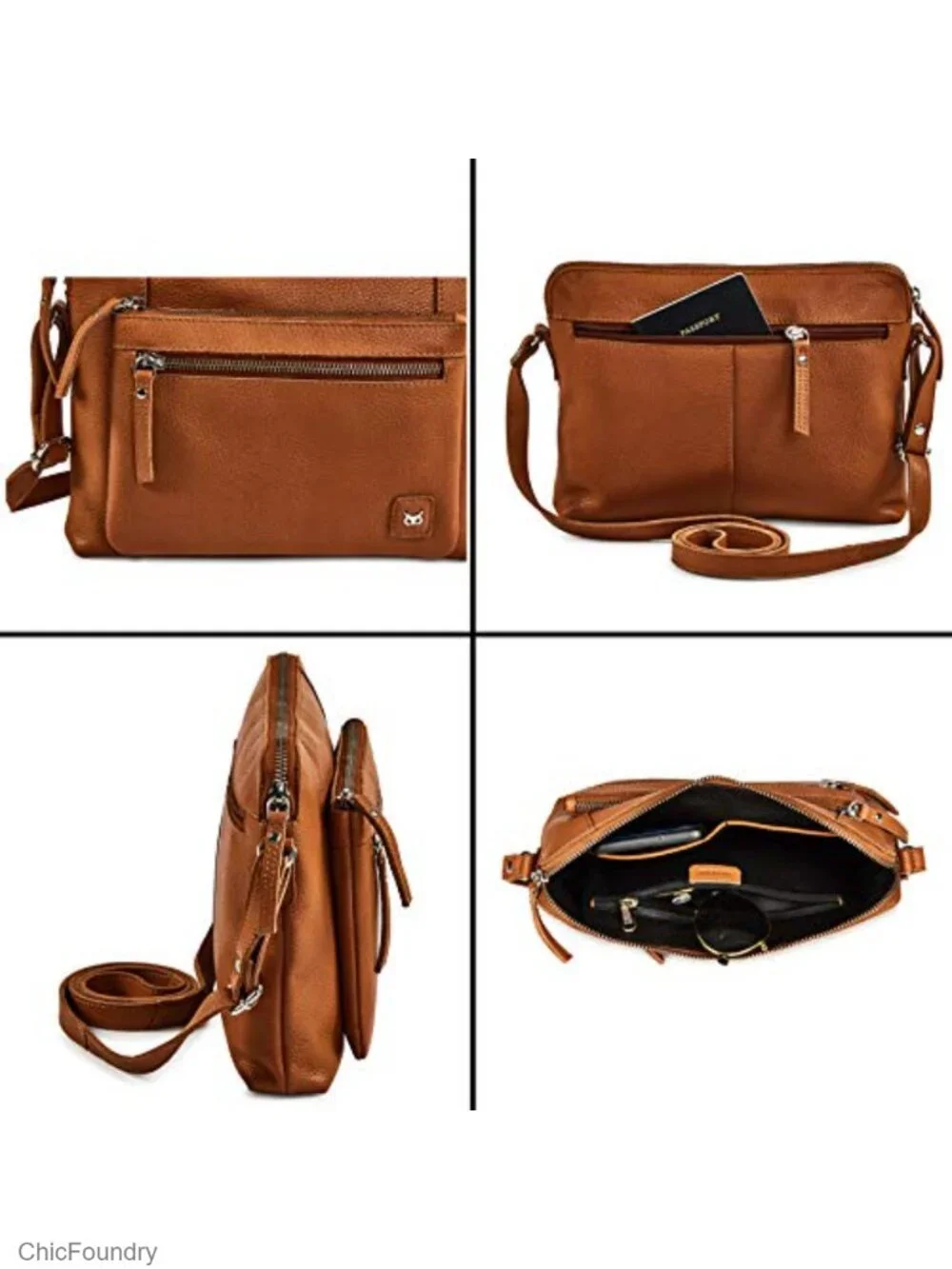 Small Genuine Leather Crossbody Bag with Adjustable Strap Women Sling Purse